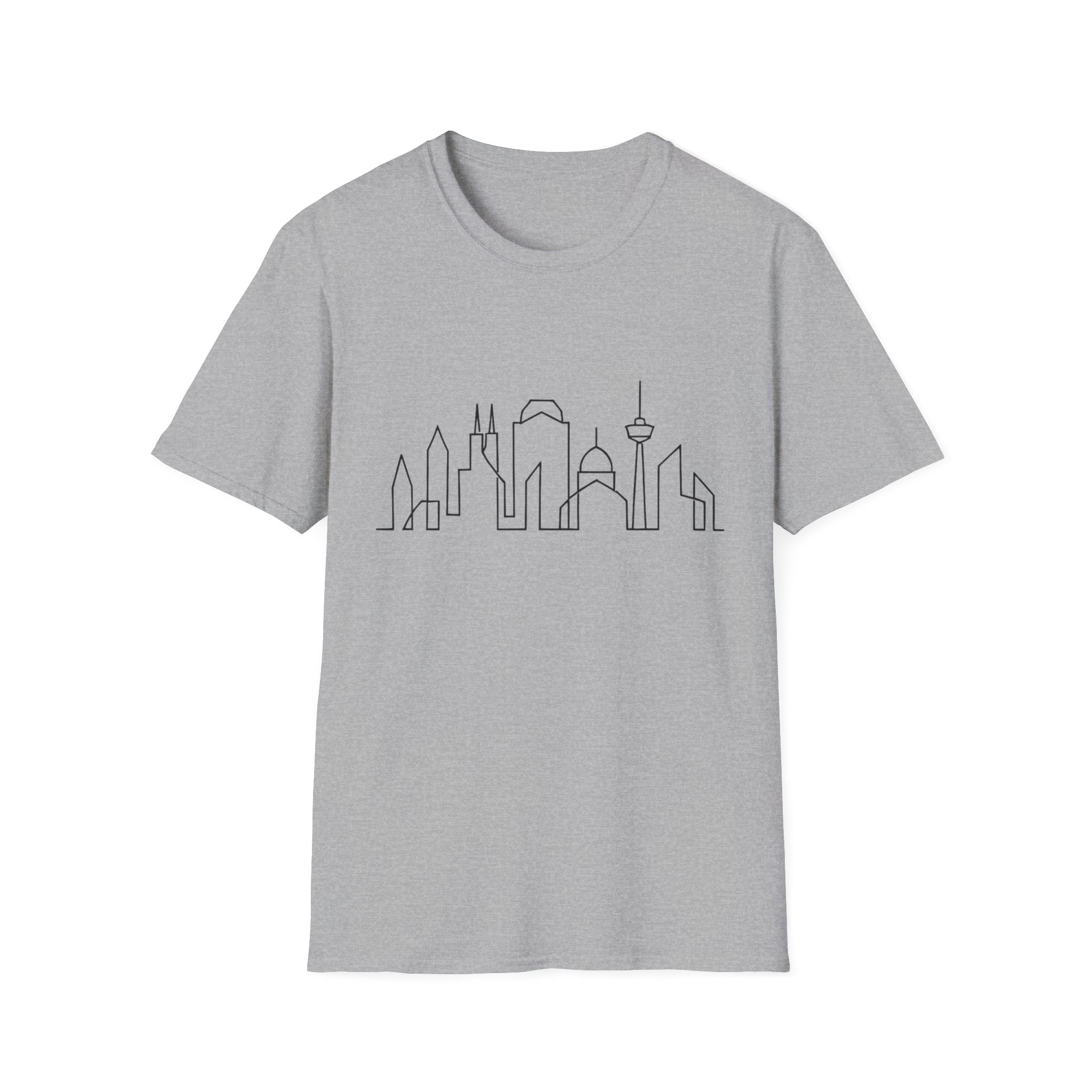 Minimalist Skyline Unisex T-Shirt, Urban Style Tee, Gift for City Lovers, Casual Wear, Travel Shirt, Graphic Tee