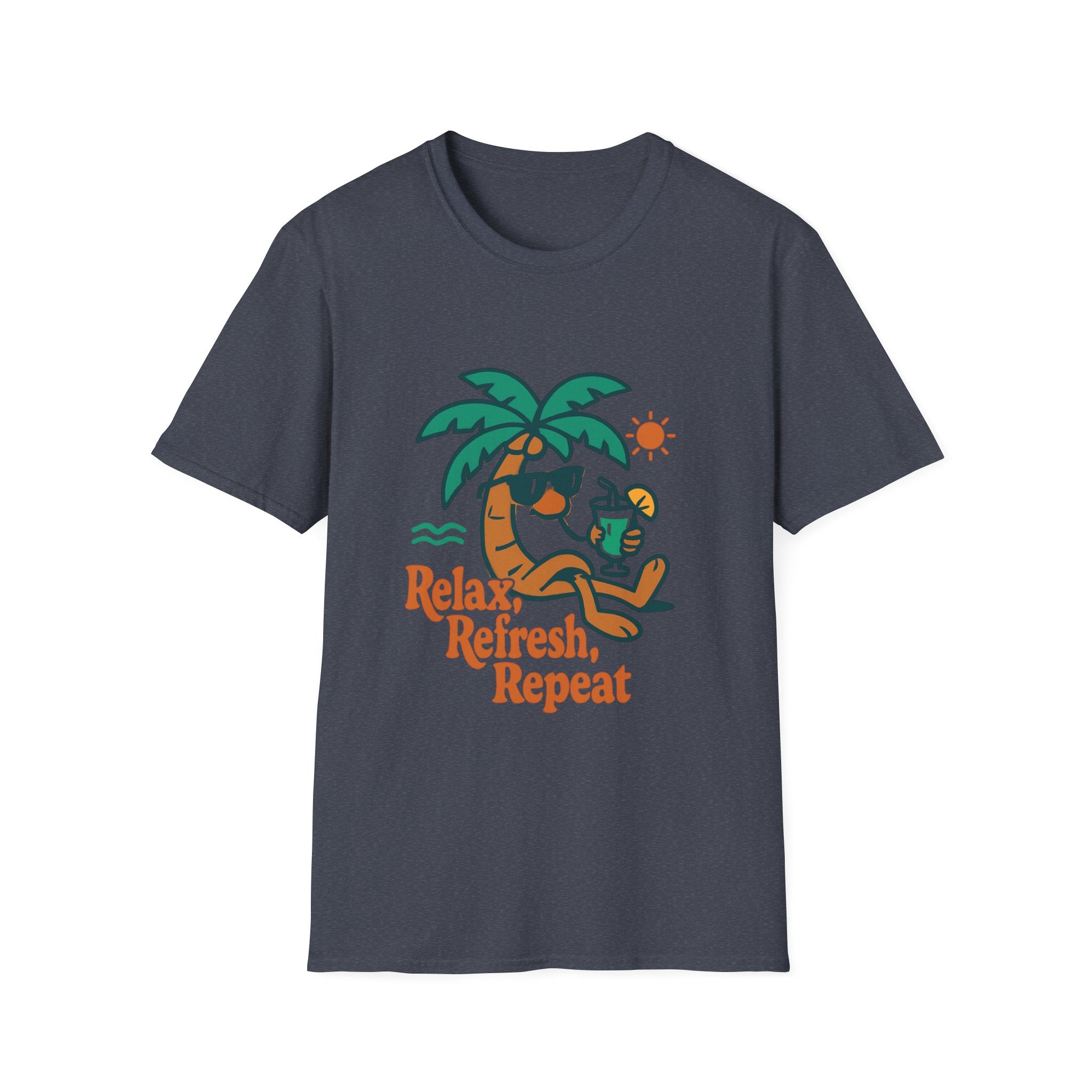 Chill Vibes T-Shirt - Relax, Refresh, Repeat - Perfect for Summer, Beach Days, Vacations, Casual Outings, Gift Ideas