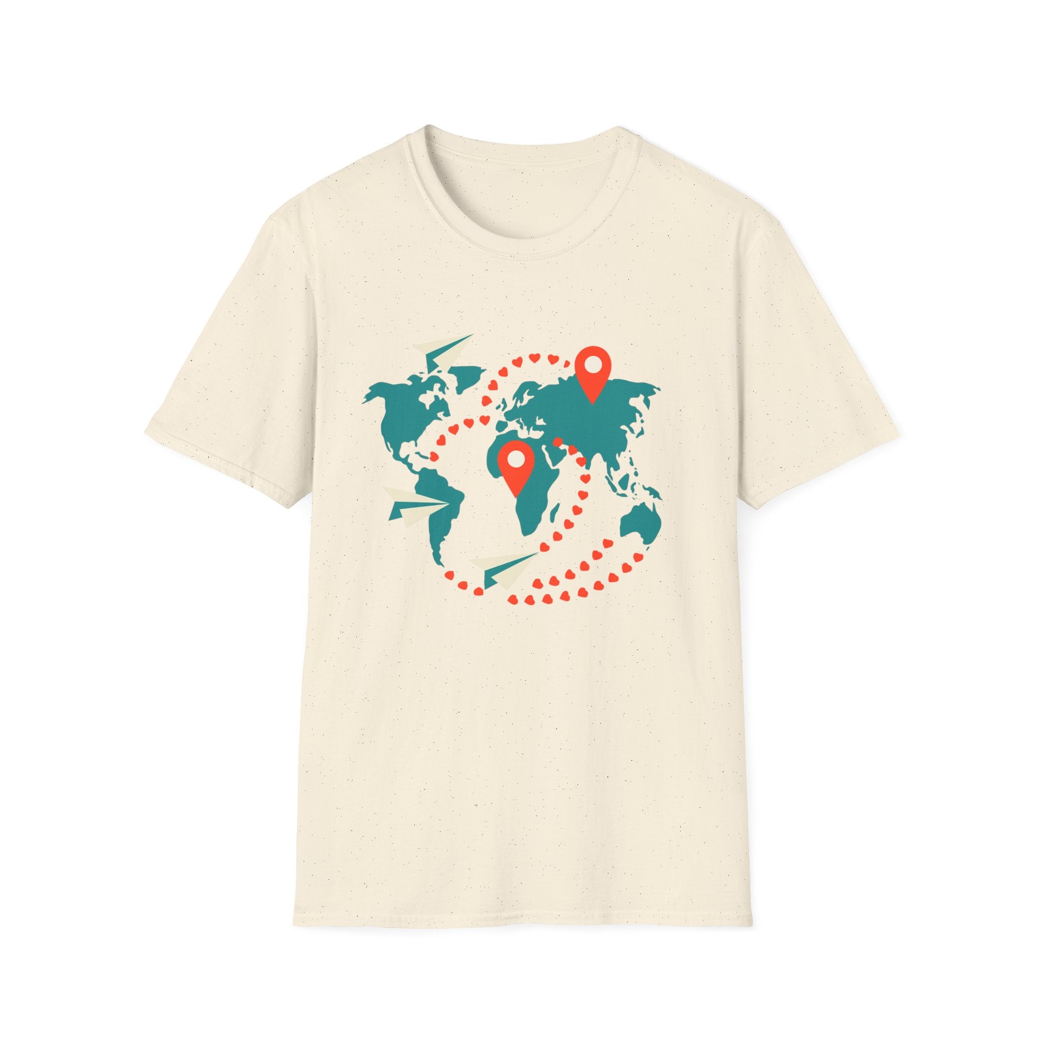 Travel-Inspired Unisex T-Shirt, Adventure Tee, Wanderlust Shirt, World Map T-shirt, Travel Lover Gift, Unique Souvenir Tee