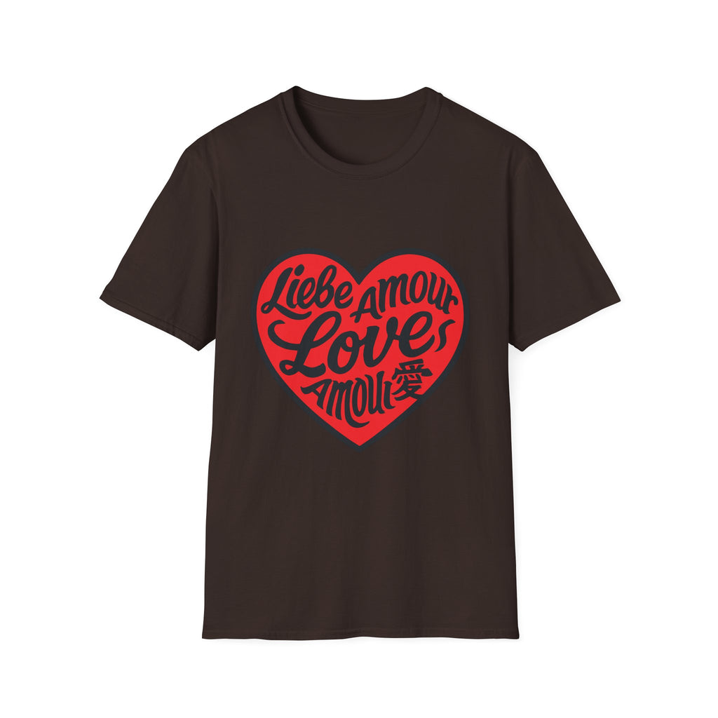 Valentine's Love Heart T-Shirt, Unisex Couple Gift, Cute Love Tee, Romantic Apparel, Heart Graphic Tee