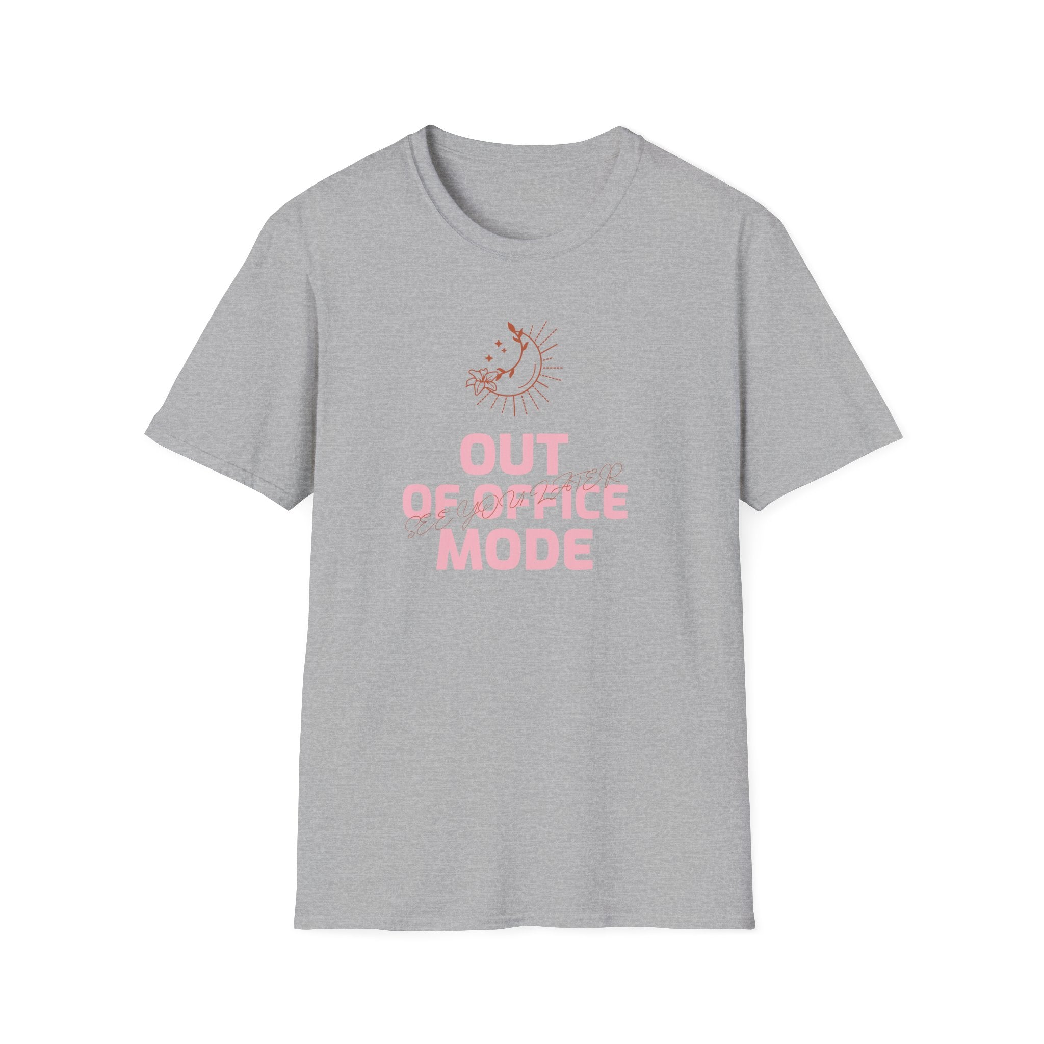 Out of Office Mode Unisex T-Shirt | Relaxed Fit Graphic Tee, Casual Wear, Gift for Home Office, Vacation Vibes, Summer Fashion