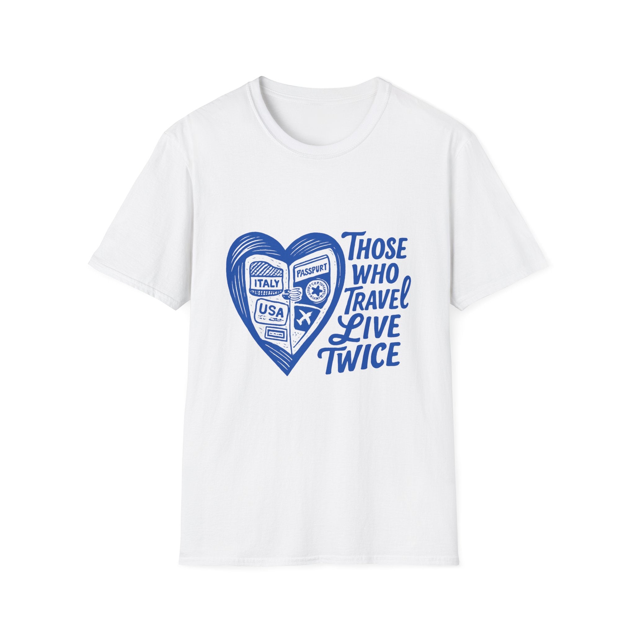 Travel Lover's Unisex T-Shirt - 'Those Who Travel Live Twice', Adventure Gear, Gift for Travelers, Wanderlust Apparel, Vacation Tee, [...]