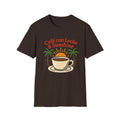 Café con Leche & Sunshine T-Shirt, Unisex Softstyle Tee, Coffee Lover Gift, Summer Vibes Shirt, Beach Day Apparel, Tropical Fashion