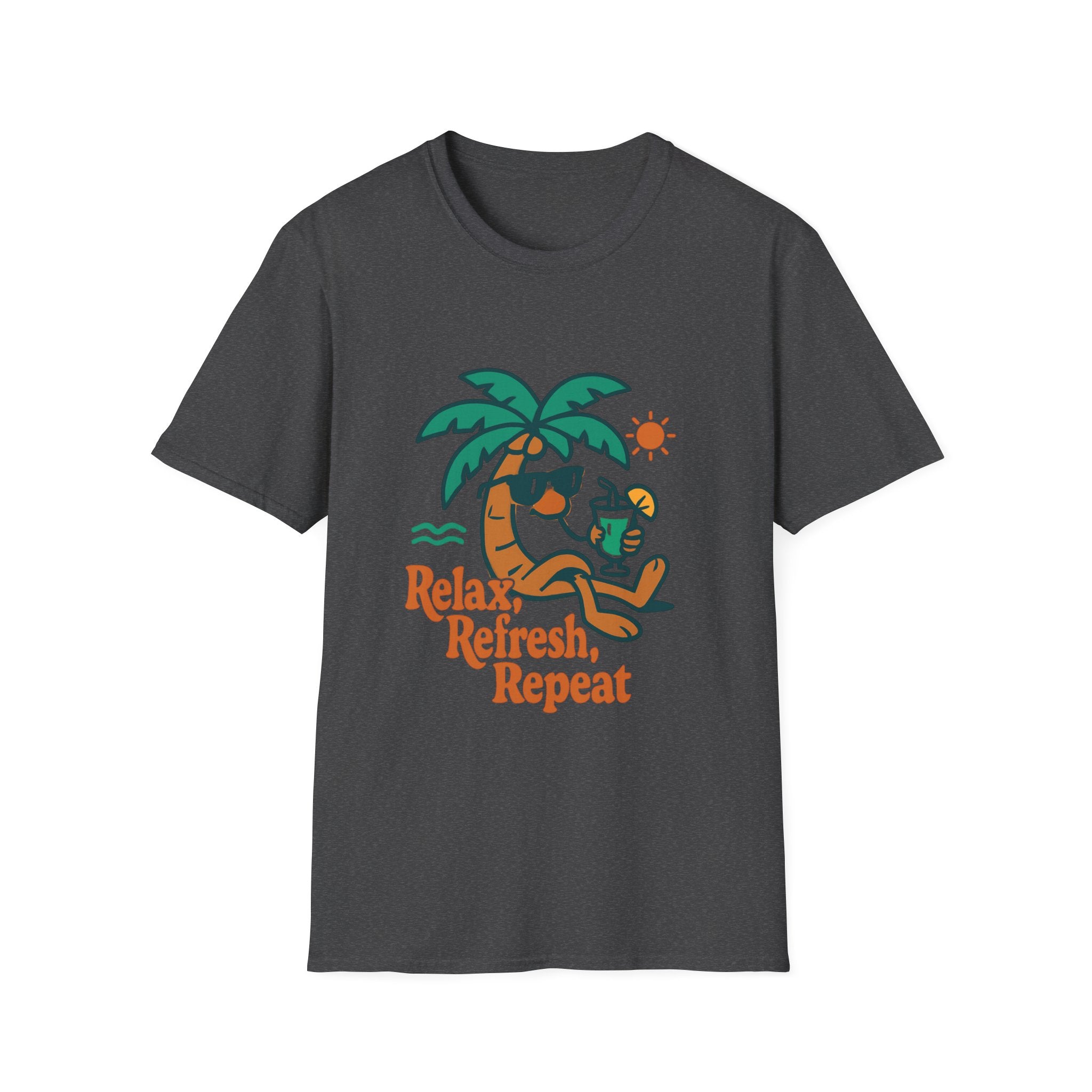 Chill Vibes T-Shirt - Relax, Refresh, Repeat - Perfect for Summer, Beach Days, Vacations, Casual Outings, Gift Ideas