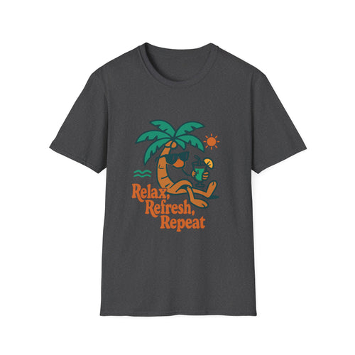 Chill Vibes T-Shirt - Relax, Refresh, Repeat - Perfect for Summer, Beach Days, Vacations, Casual Outings, Gift Ideas