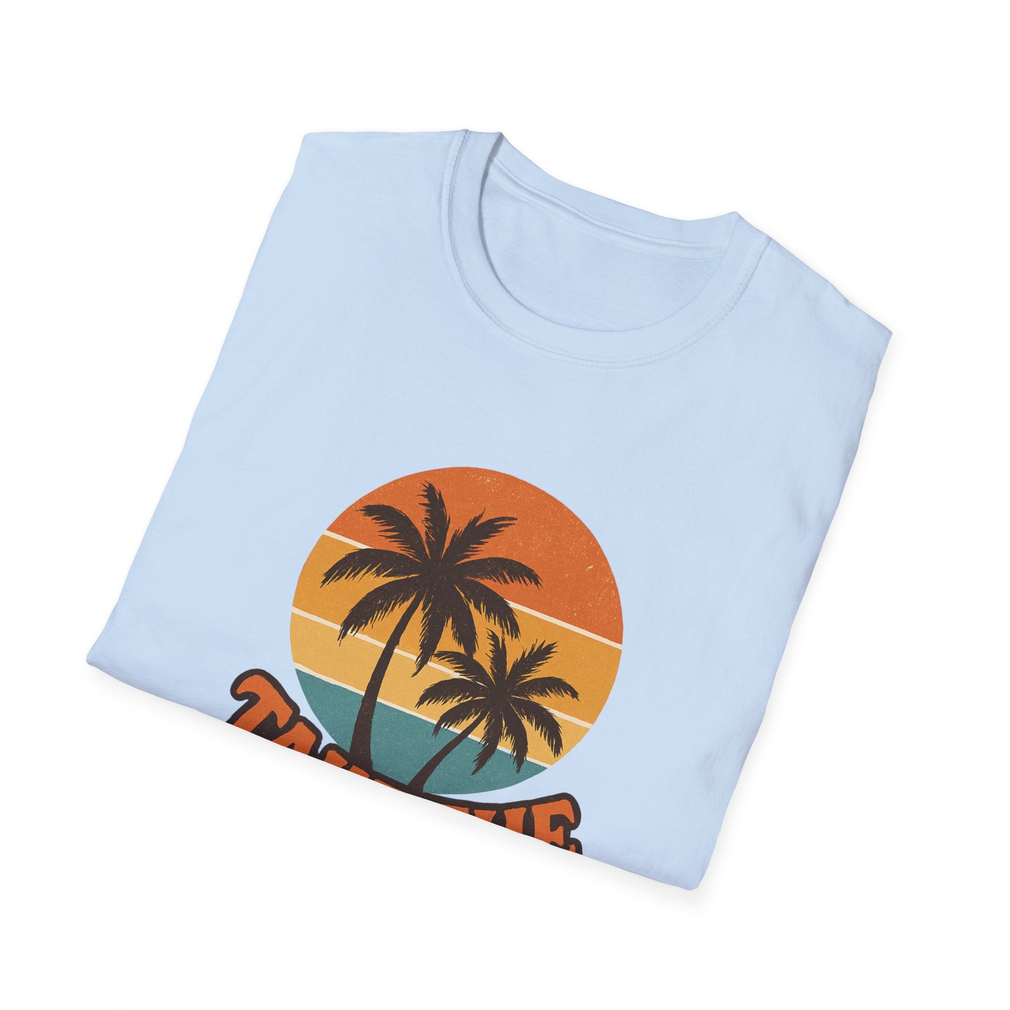 Retro Palm Trees Travel T-Shirt - Perfect for Summer Vacations, Beach Days, Road Trips, Travel Lovers, Gift Ideas