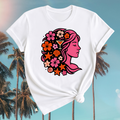 Floral Retro Vibe Tee | Unisex Jersey Short Sleeve Shirt, Stylish Graphic Tee, Casual Wear, Gift for Her, Party Top, Beachwear