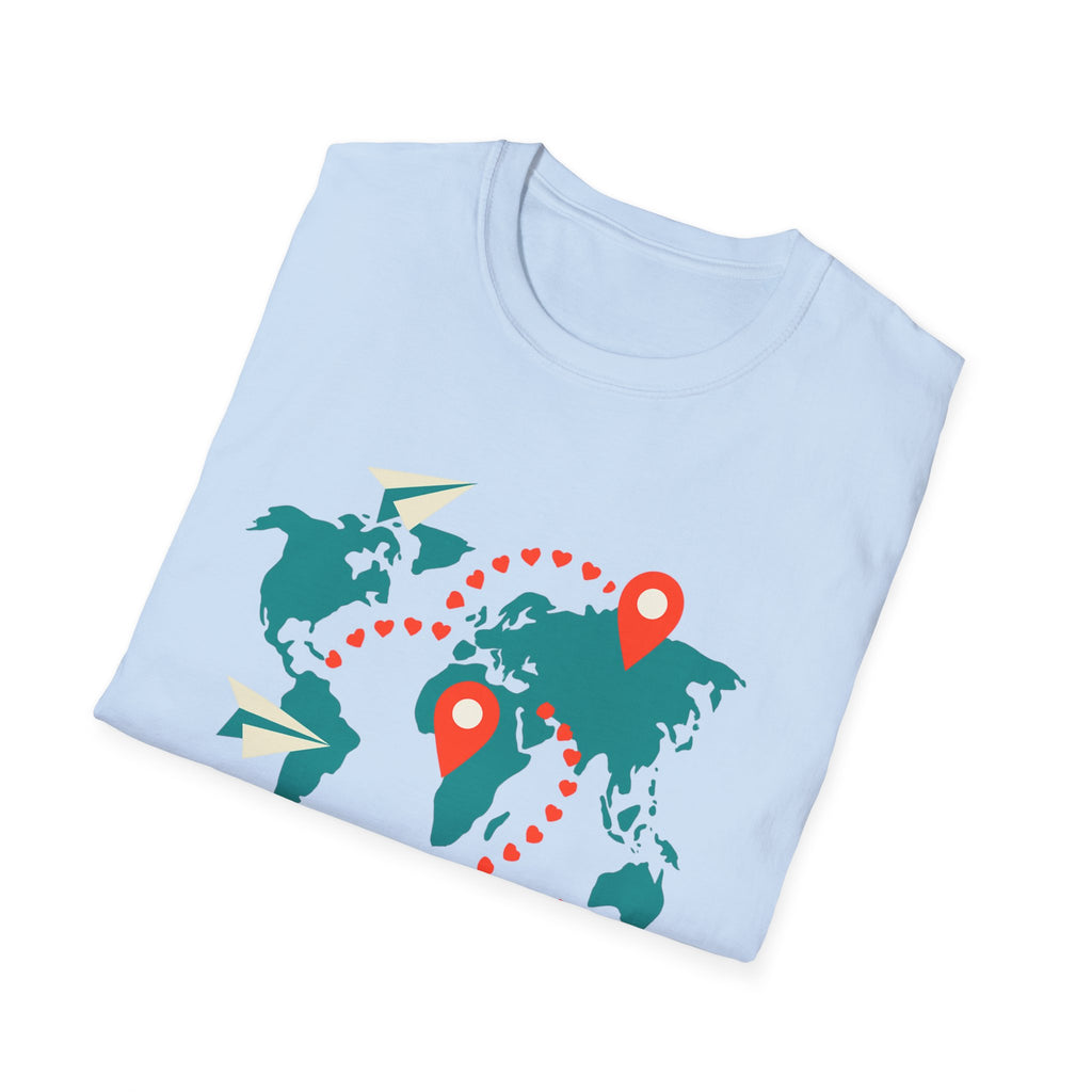 Travel-Inspired Unisex T-Shirt, Adventure Tee, Wanderlust Shirt, World Map T-shirt, Travel Lover Gift, Unique Souvenir Tee