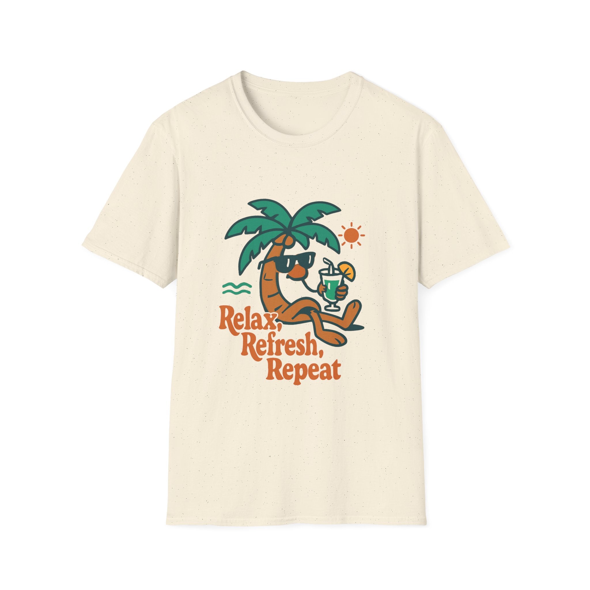 Chill Vibes T-Shirt - Relax, Refresh, Repeat - Perfect for Summer, Beach Days, Vacations, Casual Outings, Gift Ideas