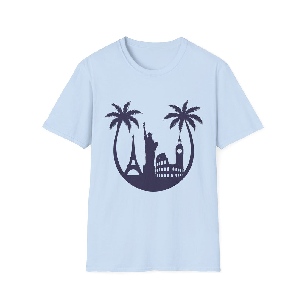 Cityscape Adventure Unisex T-Shirt - Travel Shirt, Vacation Tee, Graphic T-Shirt, Gift for Travelers, Summer Fashion