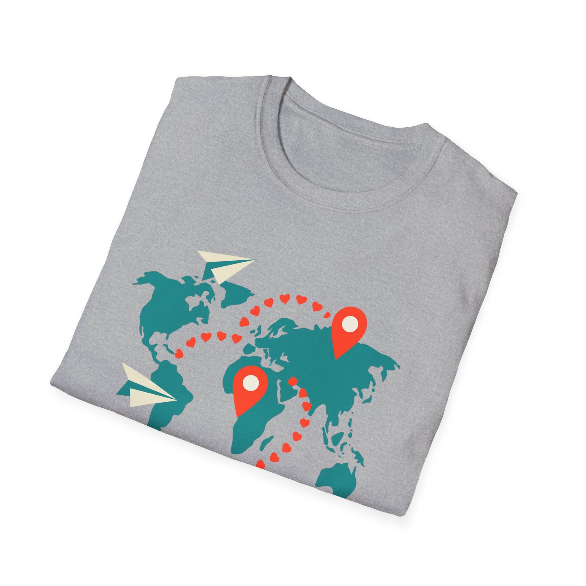 Travel-Inspired Unisex T-Shirt, Adventure Tee, Wanderlust Shirt, World Map T-shirt, Travel Lover Gift, Unique Souvenir Tee