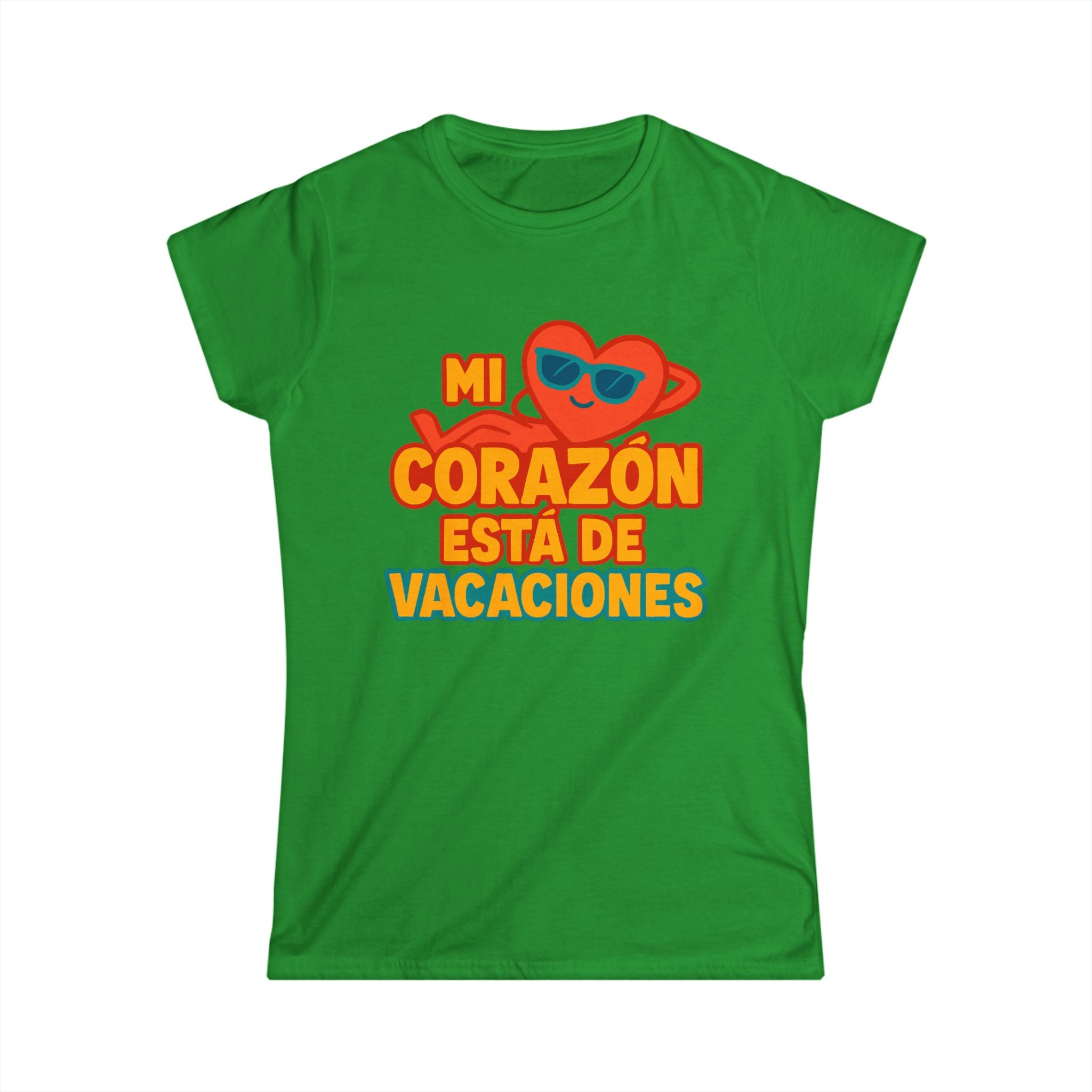Women's Tee — "Mi Corazón Está de Vacaciones" Spanish Vacation Shirt