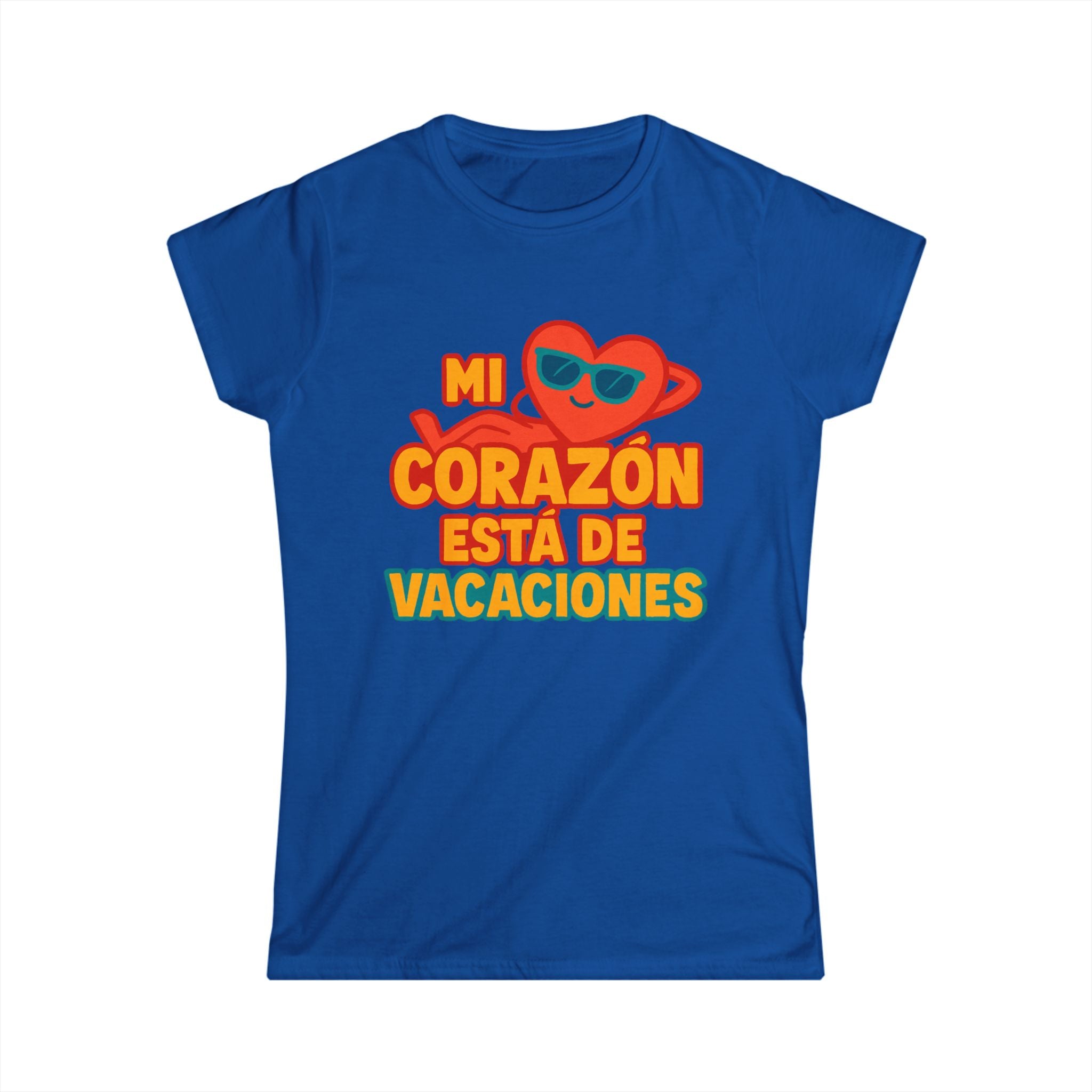 Women's Tee — "Mi Corazón Está de Vacaciones" Spanish Vacation Shirt