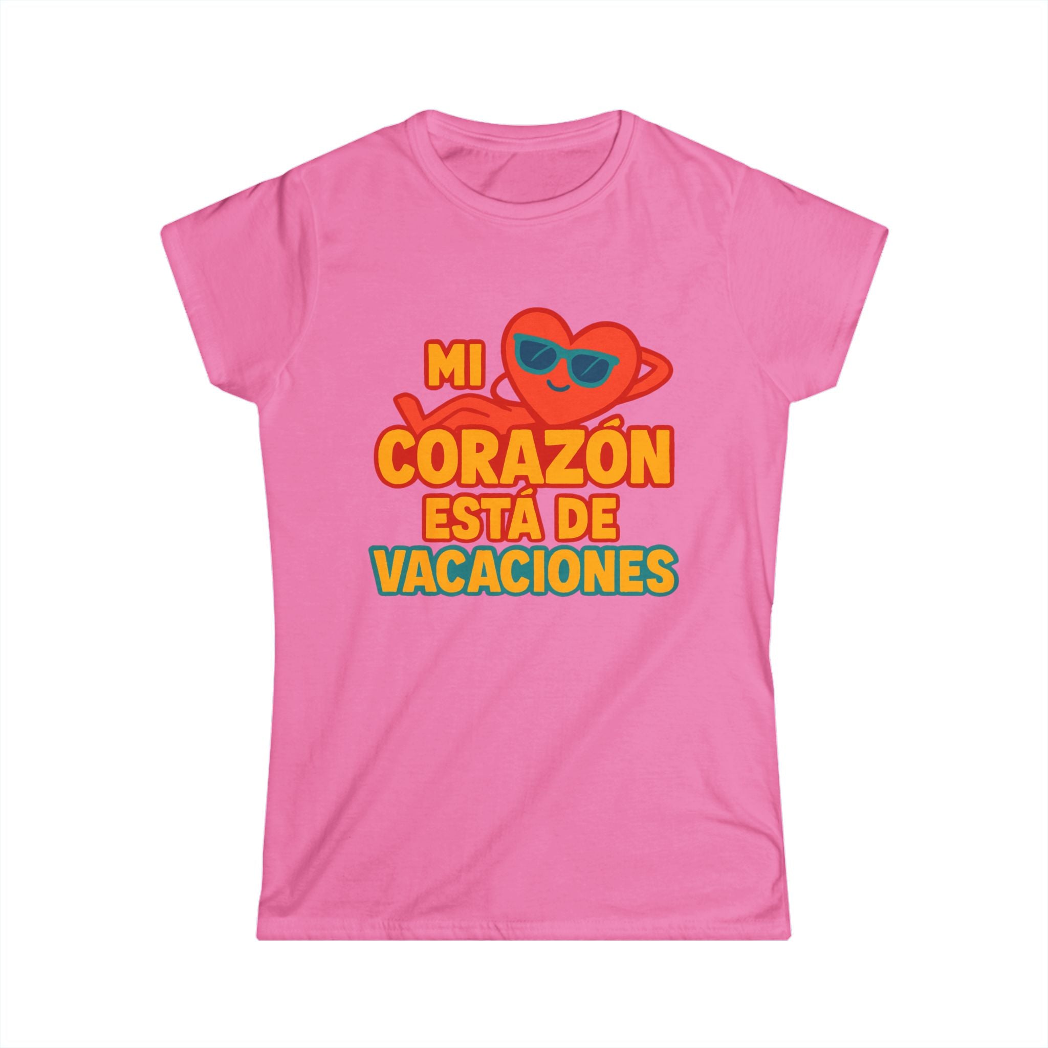 Women's Tee — "Mi Corazón Está de Vacaciones" Spanish Vacation Shirt
