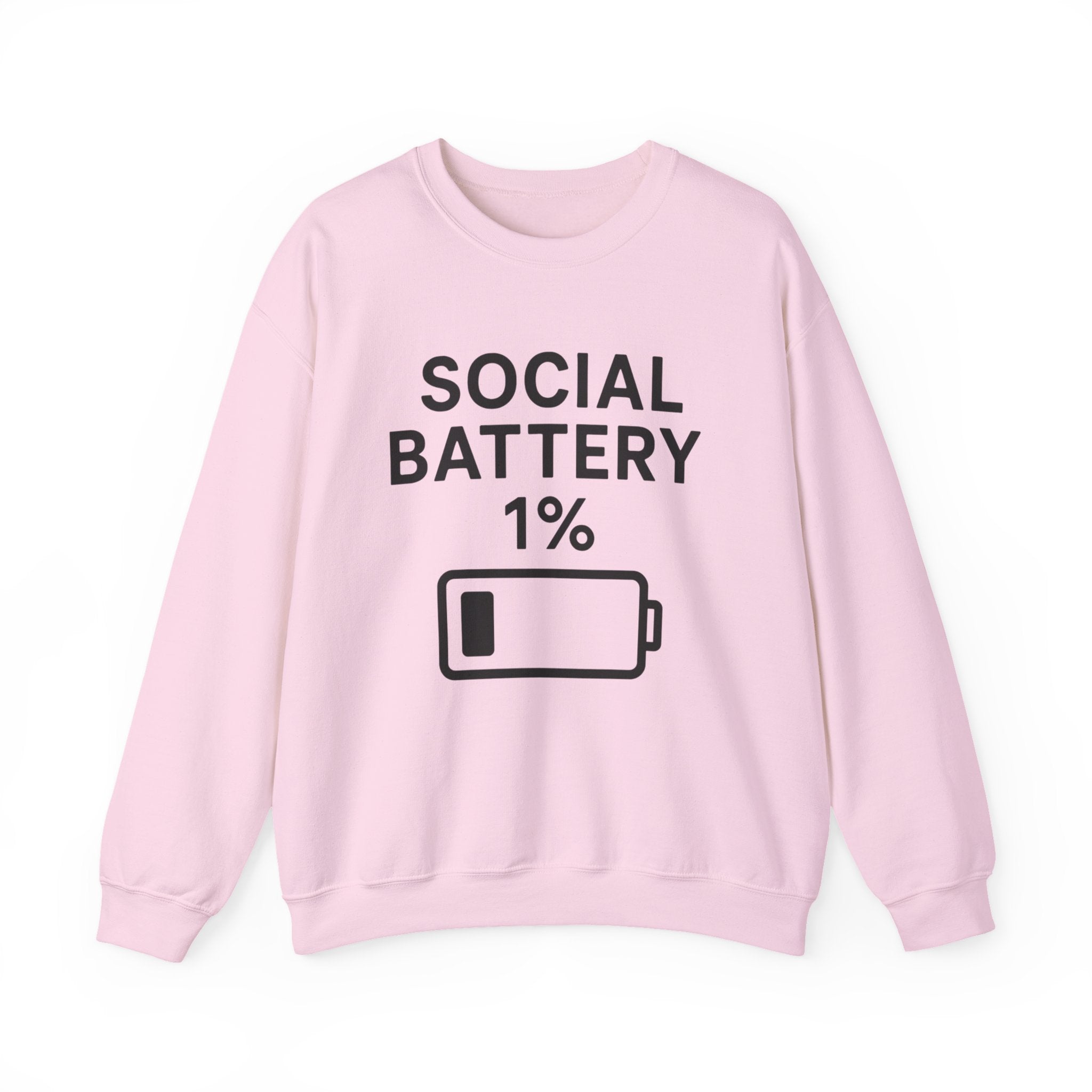 Social Battery Sweatshirt | Unisex Crewneck | Perfect for Introverts, Gifts for Friends, Casual Wear, Cozy Lounge