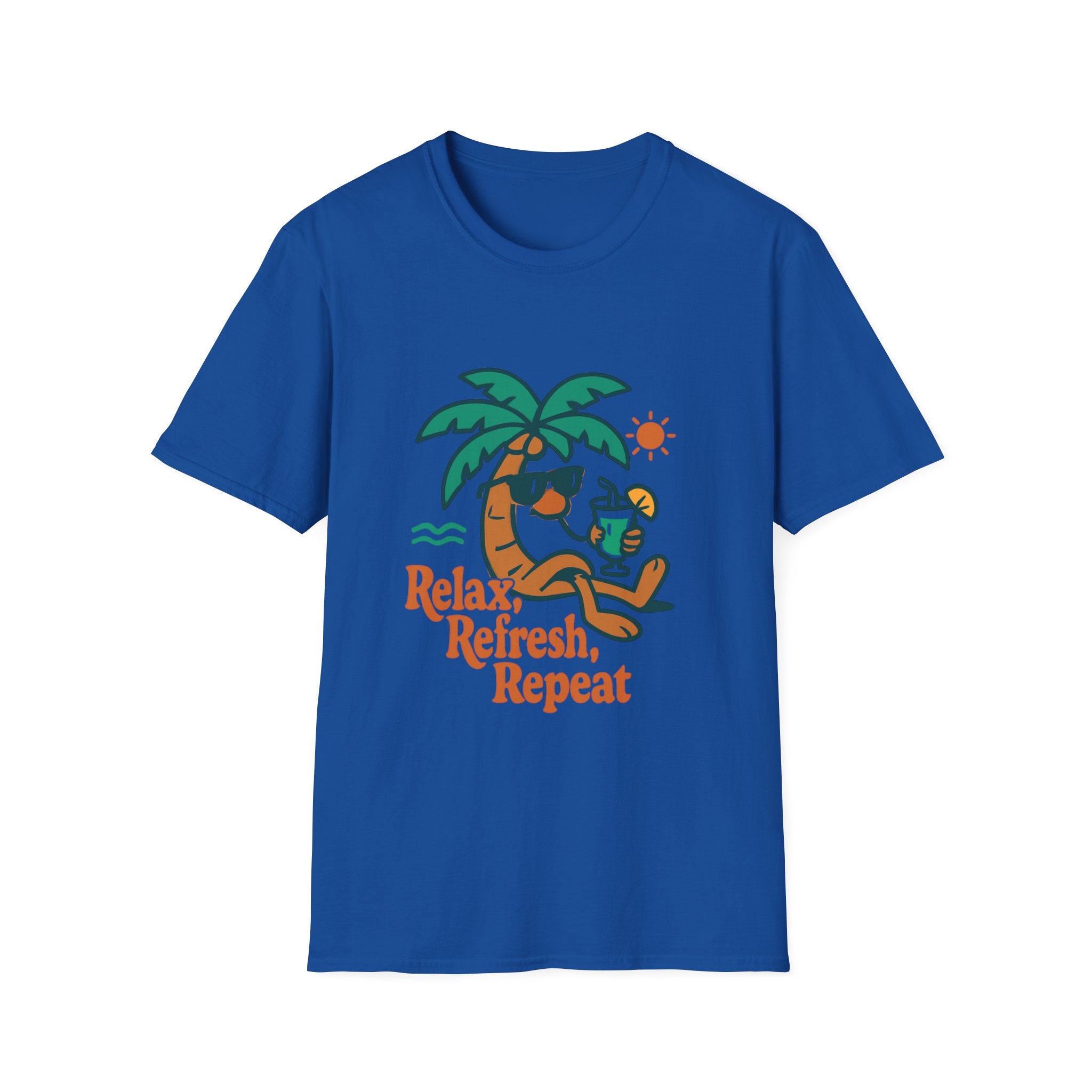 Chill Vibes T-Shirt - Relax, Refresh, Repeat - Perfect for Summer, Beach Days, Vacations, Casual Outings, Gift Ideas