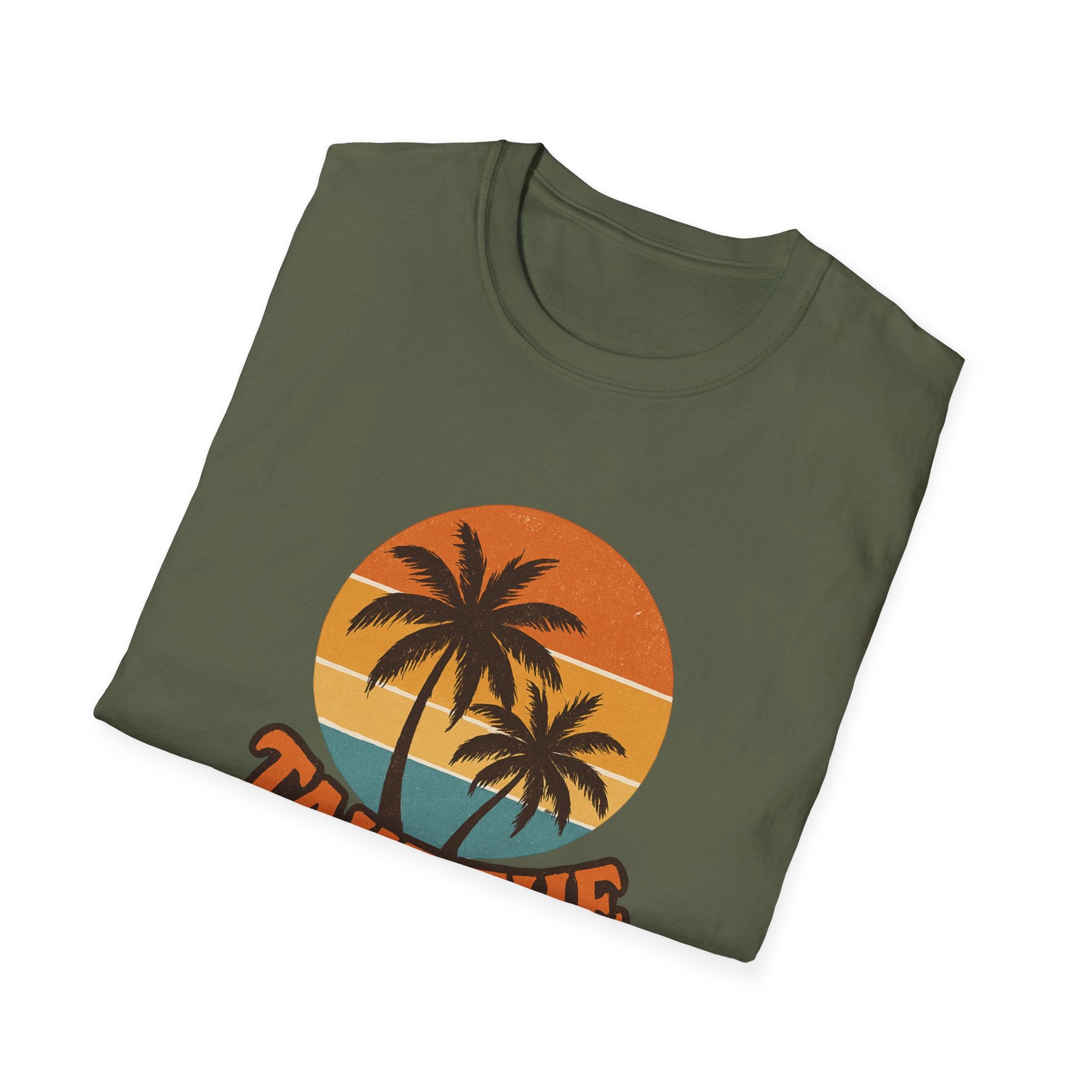 Retro Palm Trees Travel T-Shirt - Perfect for Summer Vacations, Beach Days, Road Trips, Travel Lovers, Gift Ideas