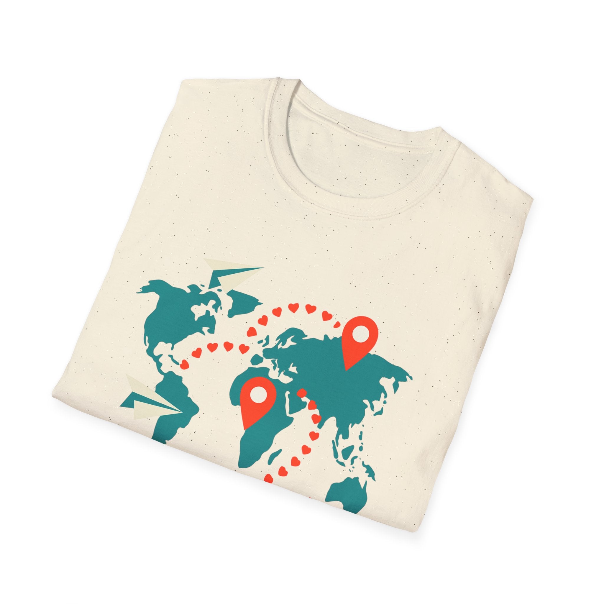 Travel-Inspired Unisex T-Shirt, Adventure Tee, Wanderlust Shirt, World Map T-shirt, Travel Lover Gift, Unique Souvenir Tee