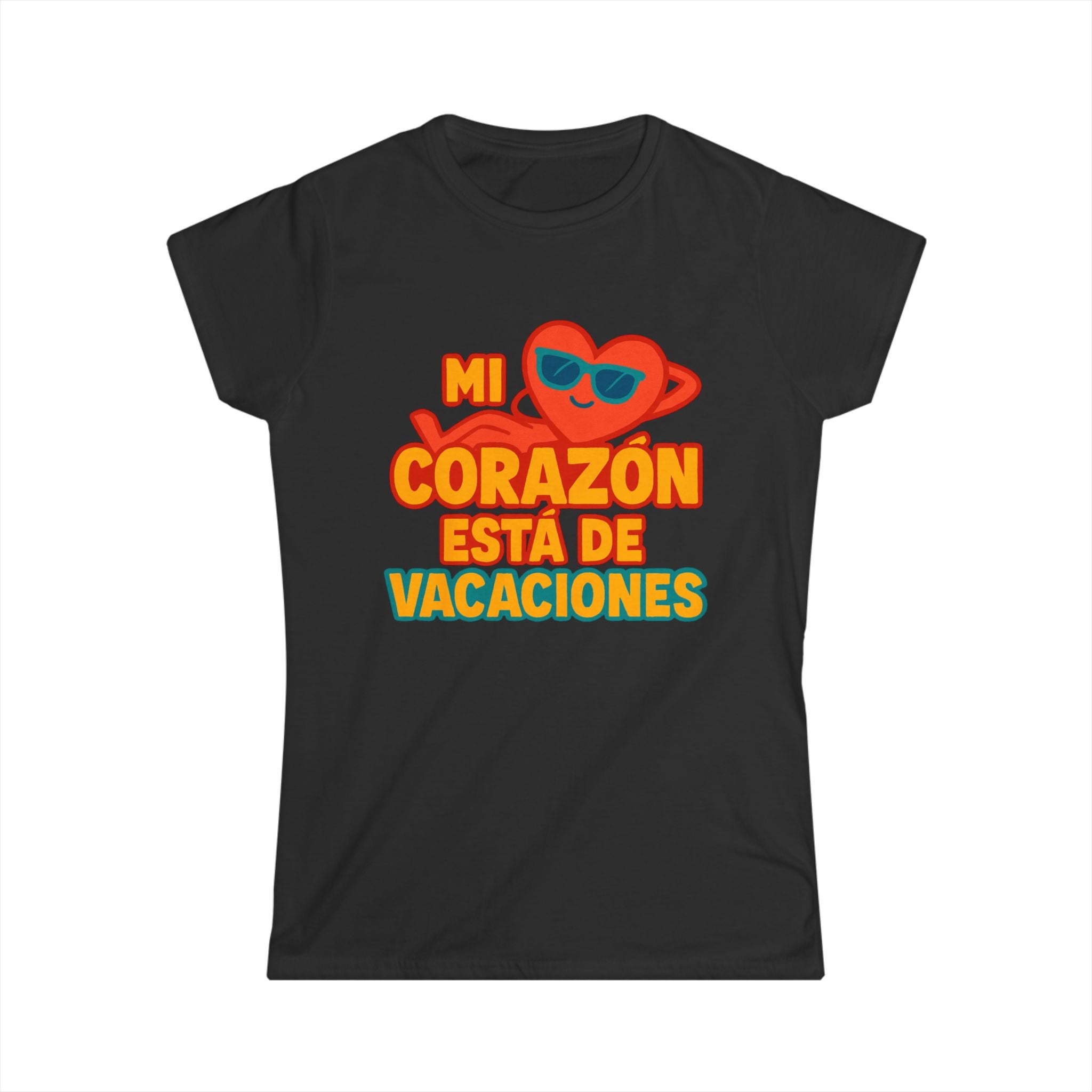 Women's Tee — "Mi Corazón Está de Vacaciones" Spanish Vacation Shirt